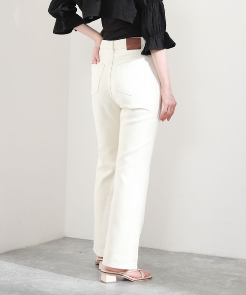 archives（アルシーヴ）の「カラーデニムセミフレアパンツ（デニムパンツ・レディース・ブラウン/ピンク/アイボリー・SMALL/MEDIUM）」の16枚目の写真