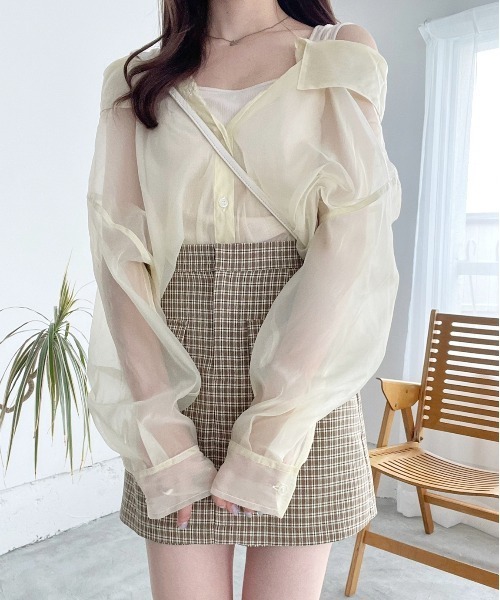 セール】ドッキングシアーシャツ 356584（シャツ/ブラウス）｜Heather