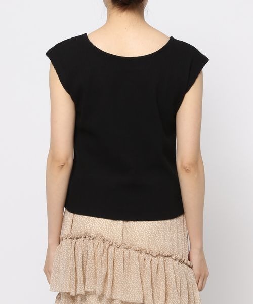 mysty woman(ミスティウーマン)の「ストリング2WAYプルオーバー 352406(Tシャツ/カットソー・レディース・ブラック/オフホワイト/イエロー・FREE)」の19枚目の写真