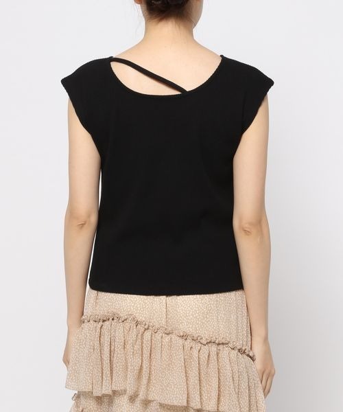 mysty woman(ミスティウーマン)の「ストリング2WAYプルオーバー 352406(Tシャツ/カットソー・レディース・ブラック/オフホワイト/イエロー・FREE)」の10枚目の写真