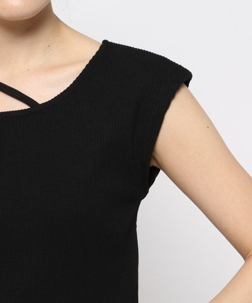 mysty woman(ミスティウーマン)の「ストリング2WAYプルオーバー 352406(Tシャツ/カットソー・レディース・ブラック/オフホワイト/イエロー・FREE)」の22枚目の写真