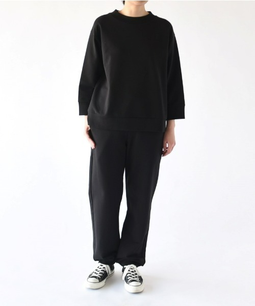 handvaerk(ハンドバーク)の「HANDVAERK/ハンドバーク 3/4スリーブスウェット 3/4 SLEEVE SWEAT #0112(スウェット・レディース・ライトベージュ/チャコールグレー/ブラック・S)」の5枚目の写真