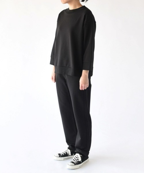 handvaerk(ハンドバーク)の「HANDVAERK/ハンドバーク 3/4スリーブスウェット 3/4 SLEEVE SWEAT #0112(スウェット・レディース・ライトベージュ/チャコールグレー/ブラック・S)」の6枚目の写真