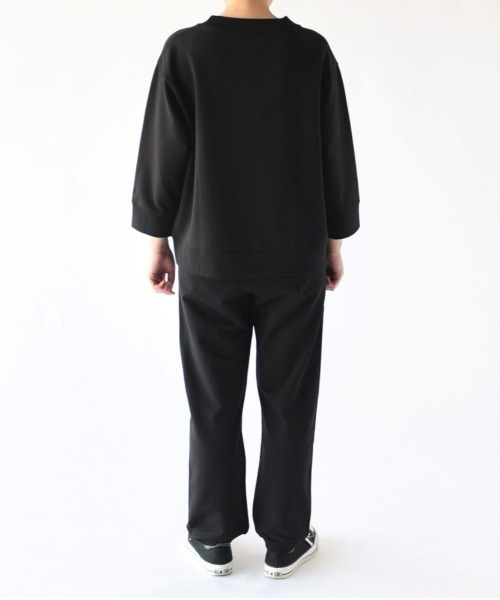 handvaerk(ハンドバーク)の「HANDVAERK/ハンドバーク 3/4スリーブスウェット 3/4 SLEEVE SWEAT #0112(スウェット・レディース・ライトベージュ/チャコールグレー/ブラック・S)」の7枚目の写真