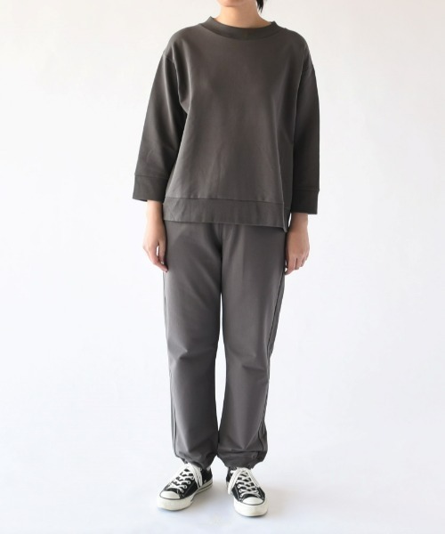 handvaerk(ハンドバーク)の「HANDVAERK/ハンドバーク 3/4スリーブスウェット 3/4 SLEEVE SWEAT #0112(スウェット・レディース・ライトベージュ/チャコールグレー/ブラック・S)」の11枚目の写真