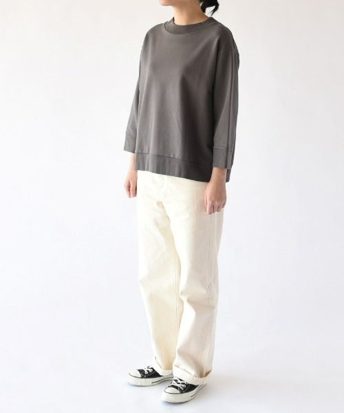 handvaerk(ハンドバーク)の「HANDVAERK/ハンドバーク 3/4スリーブスウェット 3/4 SLEEVE SWEAT #0112(スウェット・レディース・ライトベージュ/チャコールグレー/ブラック・S)」の13枚目の写真