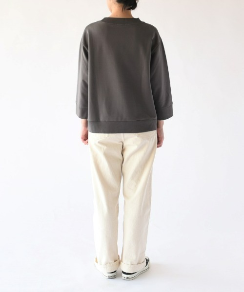 handvaerk(ハンドバーク)の「HANDVAERK/ハンドバーク 3/4スリーブスウェット 3/4 SLEEVE SWEAT #0112(スウェット・レディース・ライトベージュ/チャコールグレー/ブラック・S)」の14枚目の写真