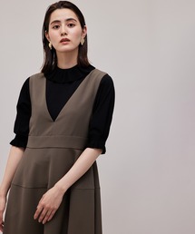 ROPE' | フリルカラー５分袖ニット(ニット/セーター)