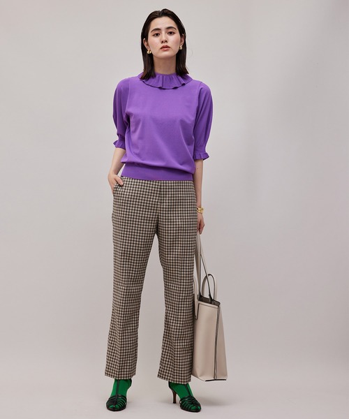 ROPE'（ロペ）の「【秋の新作】フリルカラー5分袖ニット（ニット/セーター・レディース・ブラック/ベージュ/パープル・38）」の20枚目の写真