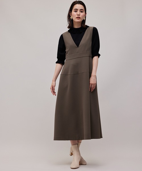 ROPE'（ロペ）の「【秋の新作】フリルカラー5分袖ニット（ニット/セーター・レディース・ブラック/ベージュ/パープル・38）」の5枚目の写真