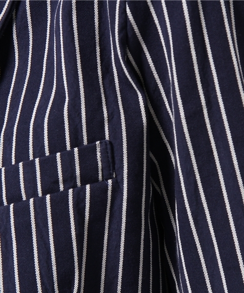 JOURNAL STANDARD（ジャーナルスタンダード）の「ドビーストライプジャケット#（テーラードジャケット・レディース・チャコールグレー/アイボリー/ネイビー・MEDIUM/SMALL）」の17枚目の写真