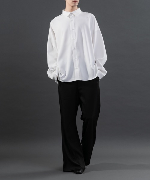 Adoon plain（アドーンプレーン）の「【Special edition】2way花柄刺繍ボウタイシャツ（シャツ/ブラウス・メンズ・ホワイト/ブラック・MEDIUM/LARGE）」の5枚目の写真