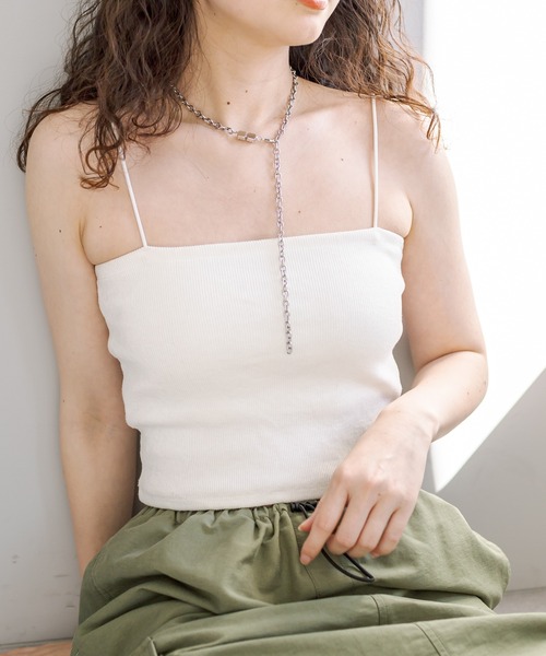 mystic(ミスティック)の「パット付きショートキャミソール(キャミソール・レディース・ブラック/チャコールグレー/ベージュ/オフホワイト/ブルー/イエロー/ピンク/ピンク系その他2・FREE)」の21枚目の写真