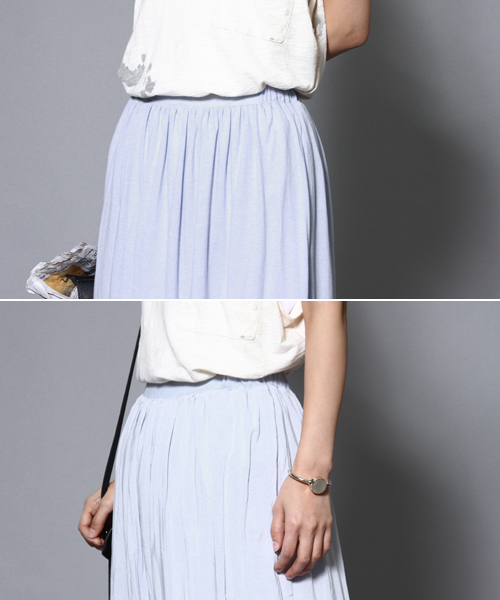 AMERICAN RAG CIE（アメリカンラグシー）の「リバーシブルマキシスカート（スカート・レディース・ライトグレー/ネイビー/ライトブルー・FREE）」の7枚目の写真