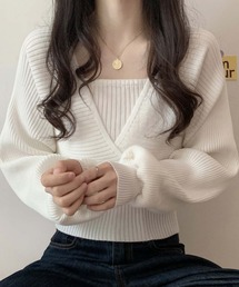 Girly Doll | レイヤードデザインプルオーバー(ニット/セーター)