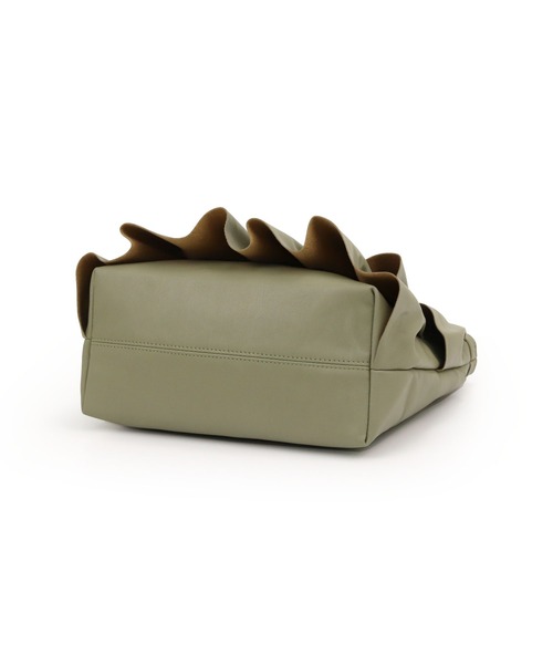 MIAN （ミアン）の「フリル2wayトートバッグ（トートバッグ・レディース・セージグリーン/グレイッシュベージュ/ブラウン/ブラック・FREE）」の22枚目の写真