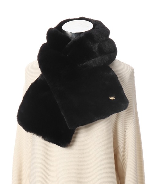 PAUL&JOE（ポールアンドジョー）の「ボリューム フェイクファー マフラー（マフラー・レディース・ブラック/ベージュ/ライトグレー/オフホワイト/グレー/モカ・FREE）」の3枚目の写真