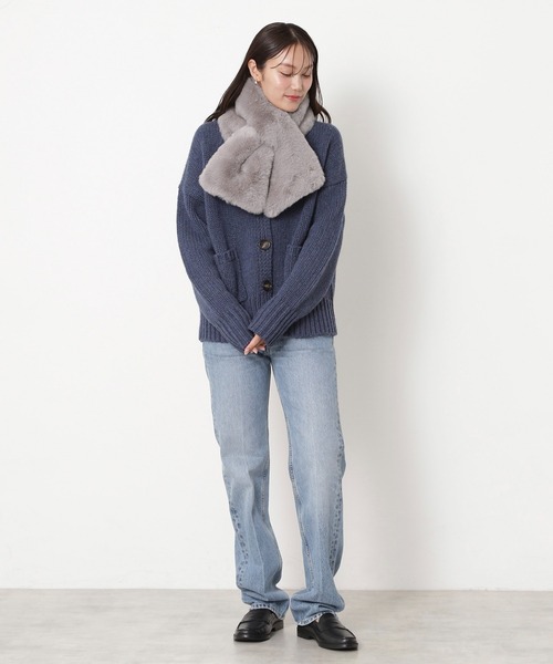 PAUL&JOE（ポールアンドジョー）の「ボリューム フェイクファー マフラー（マフラー・レディース・ブラック/ベージュ/ライトグレー/オフホワイト/グレー/モカ・FREE）」の22枚目の写真