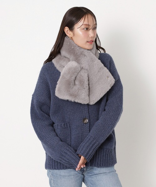 PAUL&JOE（ポールアンドジョー）の「ボリューム フェイクファー マフラー（マフラー・レディース・ブラック/ベージュ/ライトグレー/オフホワイト/グレー/モカ・FREE）」の21枚目の写真