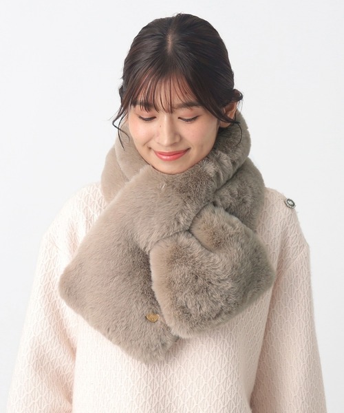 新品 ヘレンムーア 定価11550 フェイクファー マフラー イギリス製 新品 ヘレンムーア 定価11550 フェイクファー マフラー イギリス