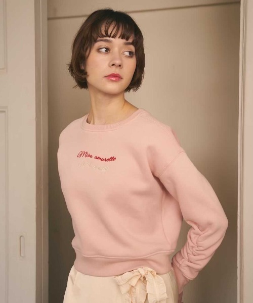 MIRO AMURETTE(ミロアミュレット)の「with amulette sweat(スウェット・レディース・アイボリー/ベビーピンク・FREE)」の2枚目の写真