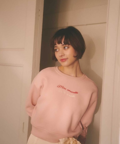 MIRO AMURETTE(ミロアミュレット)の「with amulette sweat(スウェット・レディース・アイボリー/ベビーピンク・FREE)」の11枚目の写真