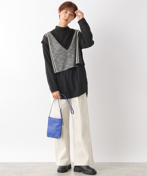 LEPSIM（レプシィム）の「スソラウンドハイネックプルオーバー　157279（Tシャツ/カットソー・レディース・ラベンダー/オフホワイト/ブラック・FREE）」の10枚目の写真