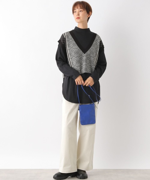 LEPSIM（レプシィム）の「スソラウンドハイネックプルオーバー　157279（Tシャツ/カットソー・レディース・ラベンダー/オフホワイト/ブラック・FREE）」の15枚目の写真