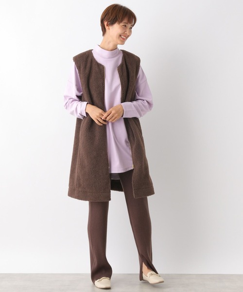 LEPSIM（レプシィム）の「スソラウンドハイネックプルオーバー　157279（Tシャツ/カットソー・レディース・ラベンダー/オフホワイト/ブラック・FREE）」の8枚目の写真