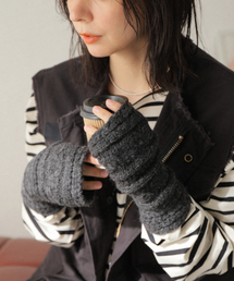 Calimar | 【Calimar/カリマール】ALPACA/NYLON CABLE MITON:ケーブルミトン(手袋)