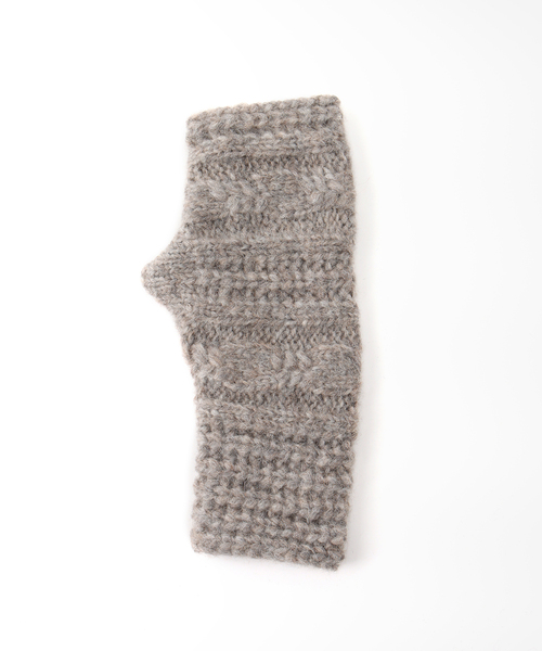 Calimar（カリマール）の「【Calimar/カリマール】ALPACA/NYLON CABLE MITON:ケーブルミトン（手袋・レディース・チャコールグレー/ブラウン系その他/ライトグレー・FREE）」の16枚目の写真
