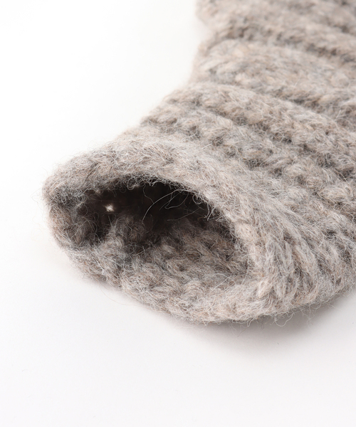 Calimar（カリマール）の「【Calimar/カリマール】ALPACA/NYLON CABLE MITON:ケーブルミトン（手袋・レディース・チャコールグレー/ブラウン系その他/ライトグレー・FREE）」の11枚目の写真
