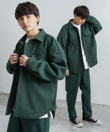 Rocky Monroe（ロッキーモンロー）の「セットアップ フェイクウールオーバーサイズ CPOシャツジャケット＆ワイドテーパードイージーパンツ（セットアップ）」