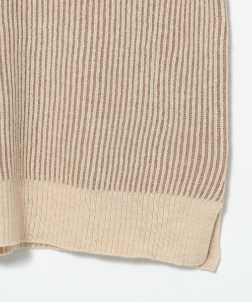 notch.（ノッチ）の「配色リブニットチュニック（ニット/セーター・レディース・ブルー/オフホワイト/ベージュ/パープル・M）」の15枚目の写真