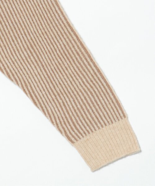 notch.（ノッチ）の「配色リブニットチュニック（ニット/セーター・レディース・ブルー/オフホワイト/ベージュ/パープル・M）」の16枚目の写真