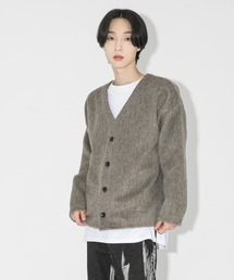 【UNISEX】アンゴラオーバーフィットVネックカーディガン