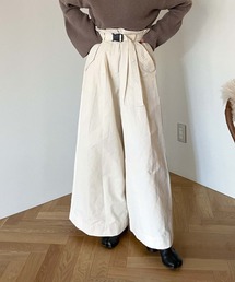 【Limited item】WIDE FLARE TACK PANTS
