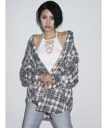 GYDA | GYDA LOGO PATTERN BIG CHECK シャツ(シャツ/ブラウス)