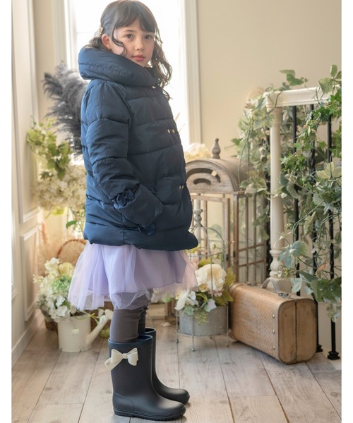 Catherine Cottage(キャサリンコテージ)の「サイドリボンレインブーツ(レインシューズ・キッズ・ネイビー系2/ネイビー系1/ライラック/サックスブルー/ミント/オフホワイト/ピンク・16/20/18/22/17/21/19/23)」の22枚目の写真