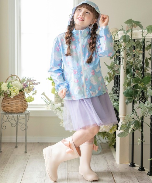 Catherine Cottage(キャサリンコテージ)の「サイドリボンレインブーツ(レインシューズ・キッズ・ネイビー系2/ネイビー系1/ライラック/サックスブルー/ミント/オフホワイト/ピンク・16/20/18/22/17/21/19/23)」の8枚目の写真