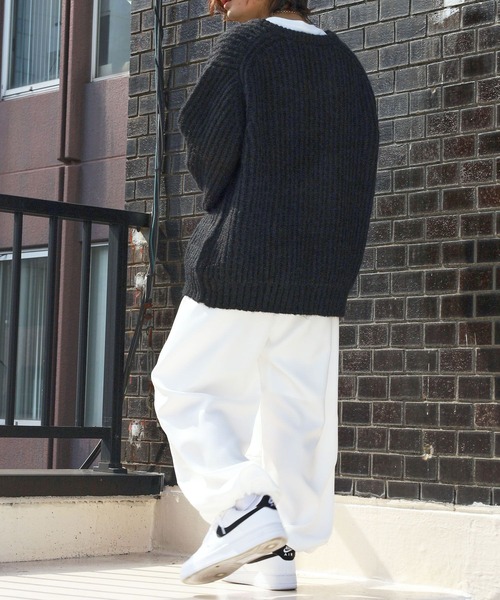 PBLIM（ページボーイリム）の「PAGEBOYLIM/ザックリVニット（ニット/セーター・レディース・ブラック/レッド/ブルー・FREE）」の5枚目の写真