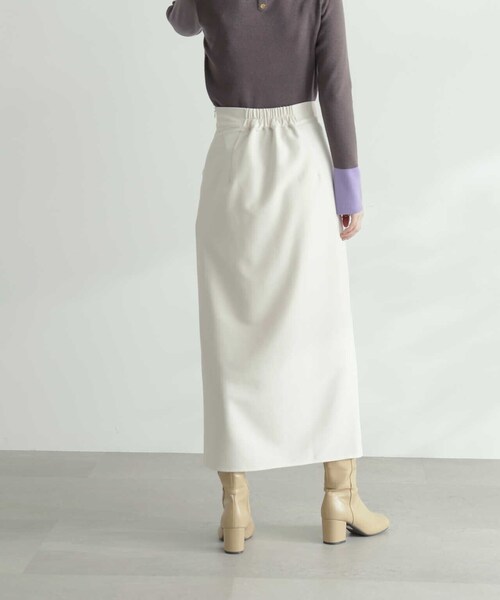 N.(N. Natural Beauty Basic)(エヌエヌナチュラルビューティーベーシック)の「ギャザーインスリットスカート(スカート・レディース・グリーン/ホワイト・MEDIUM)」の11枚目の写真