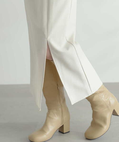 N.(N. Natural Beauty Basic)(エヌエヌナチュラルビューティーベーシック)の「ギャザーインスリットスカート(スカート・レディース・グリーン/ホワイト・MEDIUM)」の14枚目の写真