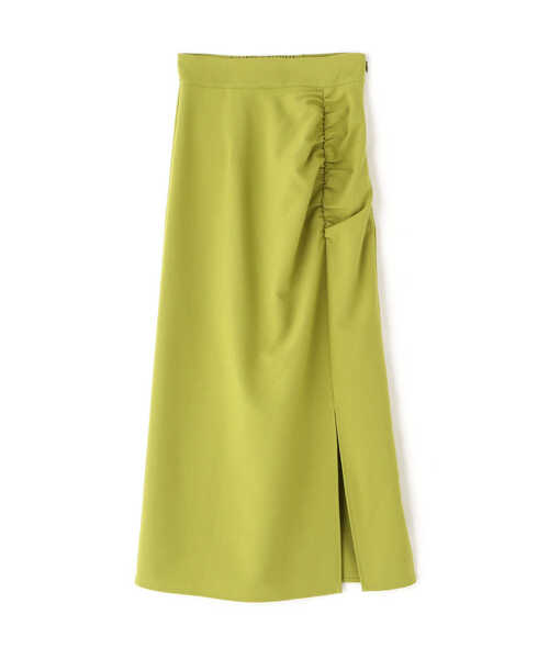 N.(N. Natural Beauty Basic)(エヌエヌナチュラルビューティーベーシック)の「ギャザーインスリットスカート(スカート・レディース・グリーン/ホワイト・MEDIUM)」の18枚目の写真
