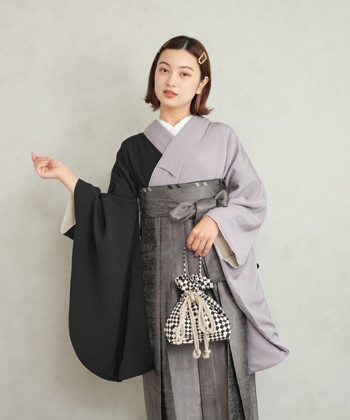 utatane(ウタタネ)の「袴セット utatane ちりめん(着物・レディース・ラベンダー・M)」の6枚目の写真
