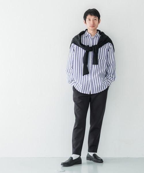 coca(coca)(コカ)の「メンズストライプシャツ(シャツ/ブラウス・メンズ・ブルー/ブラック・M/L/XL)」の10枚目の写真