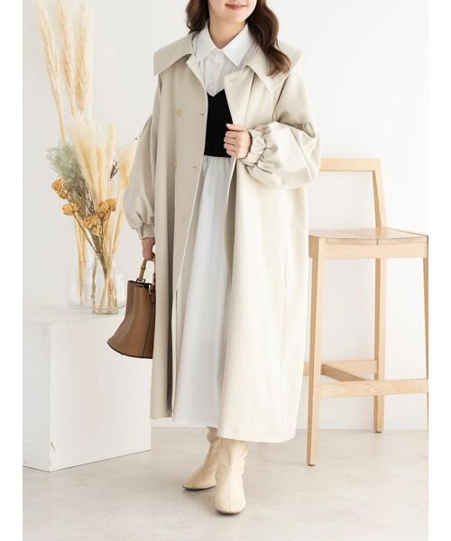 SLURR（スラ―）の「ボリュームスリーブトレンチコート（トレンチコート・レディース・ベージュ/アイボリー・FREE）」の18枚目の写真