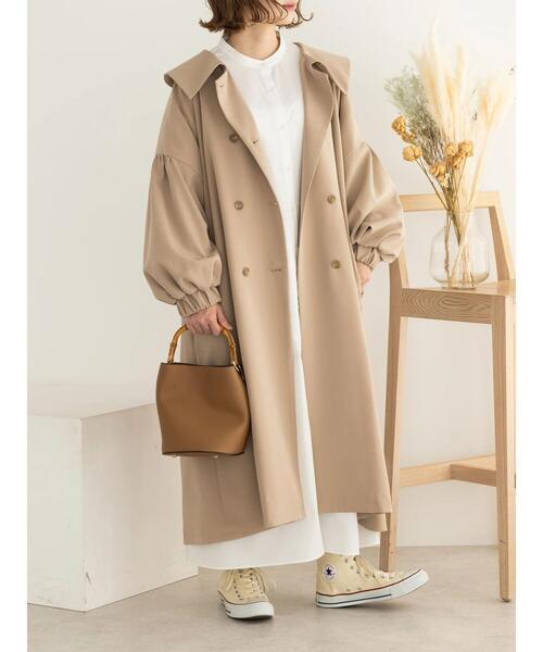 SLURR（スラ―）の「ボリュームスリーブトレンチコート（トレンチコート・レディース・ベージュ/アイボリー・FREE）」の17枚目の写真