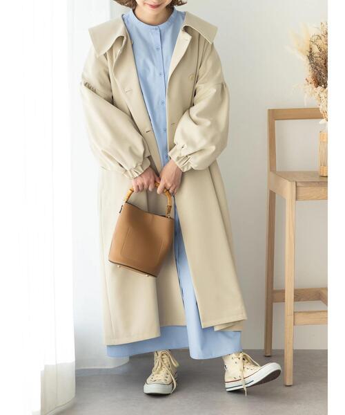 SLURR（スラ―）の「ボリュームスリーブトレンチコート（トレンチコート・レディース・ベージュ/アイボリー・FREE）」の16枚目の写真
