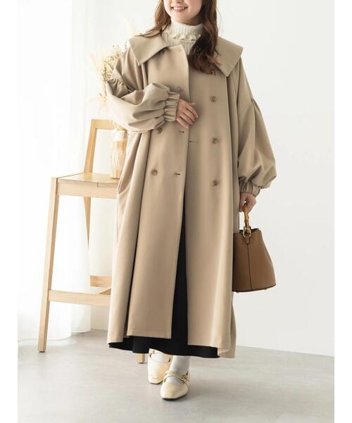 SLURR（スラ―）の「ボリュームスリーブトレンチコート（トレンチコート・レディース・ベージュ/アイボリー・FREE）」の20枚目の写真